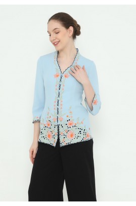 Lyne Halim Blouse Kebaya Bordir, Light Blue 3336
